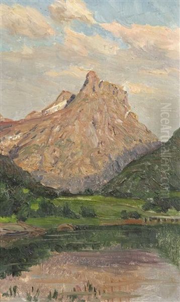 Romsdalshorn, Norwegen Oil Painting by Heinrich Petersen-Flensburg