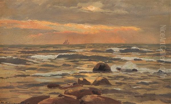 Nordsee Oil Painting by Heinrich Petersen-Flensburg