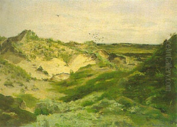 Grune Dunenlandschaft, Nordsee Oil Painting by Heinrich Petersen-Flensburg