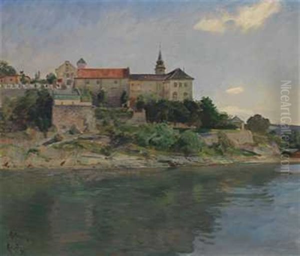 Akershus Festning Oil Painting by Eilif Peterssen