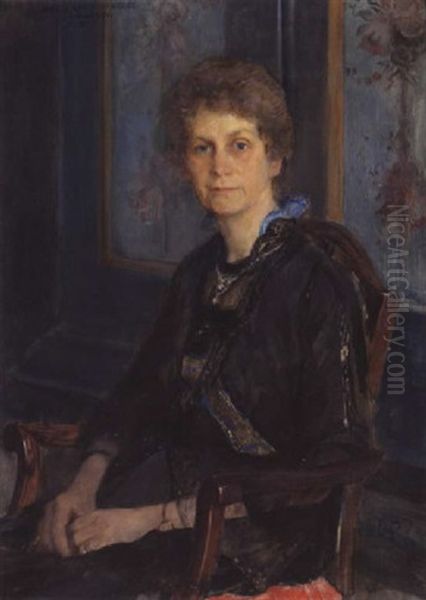 Helena Kamstrup Hegge I Et Norsk Almueinterior by Eilif Peterssen