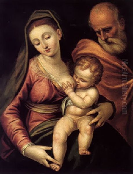 The Holy Family Oil Painting by Simone Peterzano