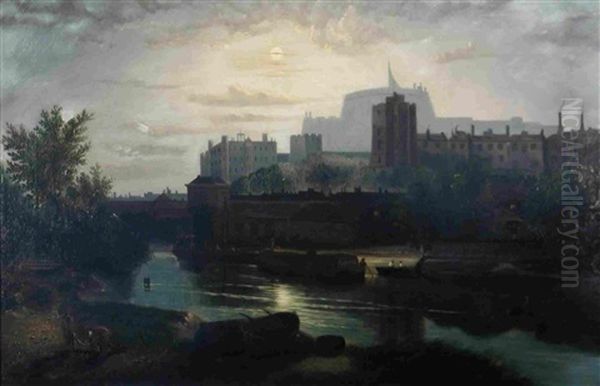 Windsor Castle Oil Painting by Sebastian Pether