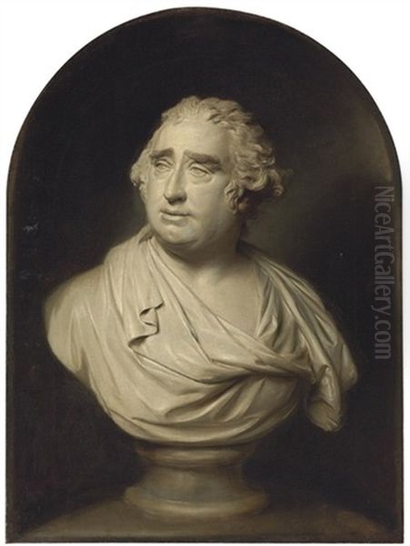 Nollekens's Bust Of Charles James Fox Oil Painting by William Pether