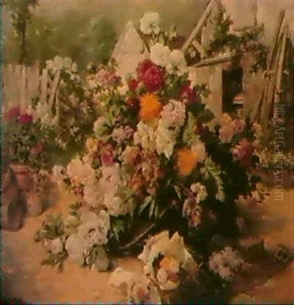 Summer Flowers Oil Painting by Alfred Petit