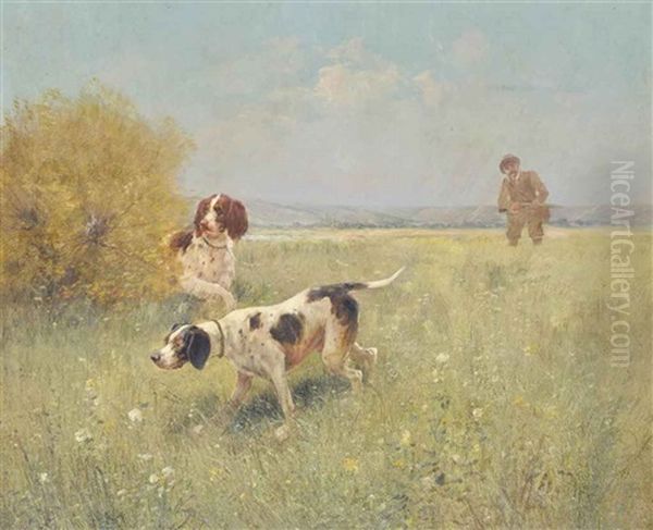 On The Scent Oil Painting by Eugene Petit