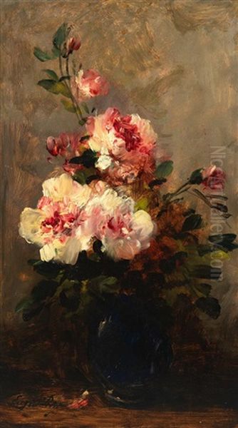 Blumenstillleben Oil Painting by Eugene Petit