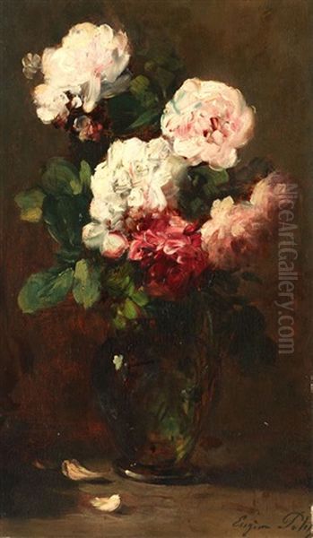 Blumenstillleben Oil Painting by Eugene Petit