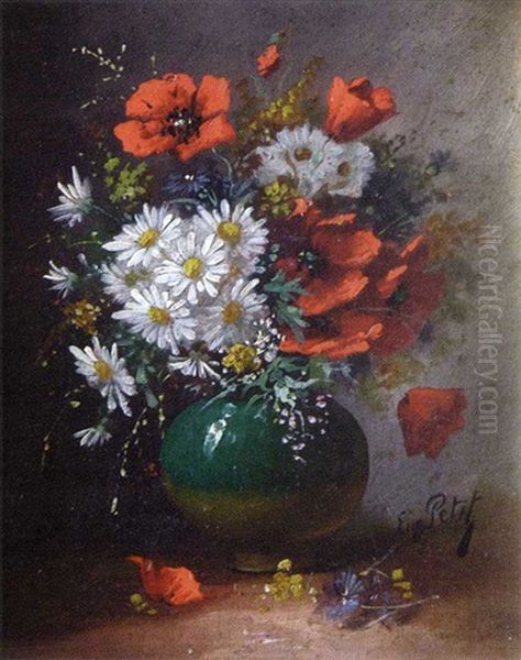 Vase De Fleurs Des Champs Oil Painting by Eugene Petit