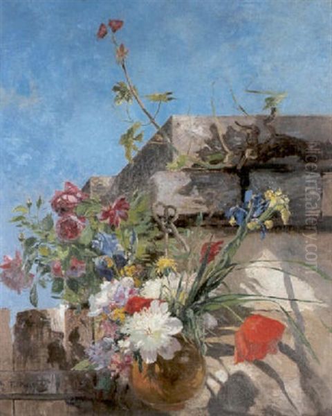 Sommerblumen Oil Painting by Eugene Petit