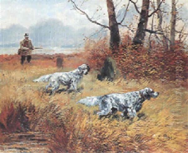 Le Chasseur Dans Les Marais Oil Painting by Eugene Petit