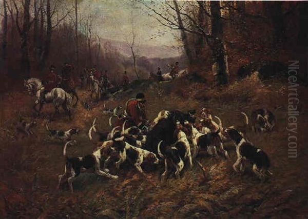 Chasse A Courre Oil Painting by Eugene Petit