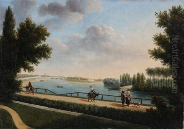 Paysages Animes Oil Painting by Pierre Joseph Petit