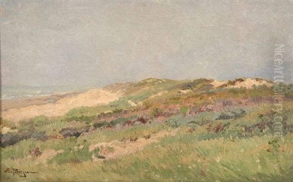 Dunes Pres D'un Littoral Oil Painting by Edmond Marie Petitjean