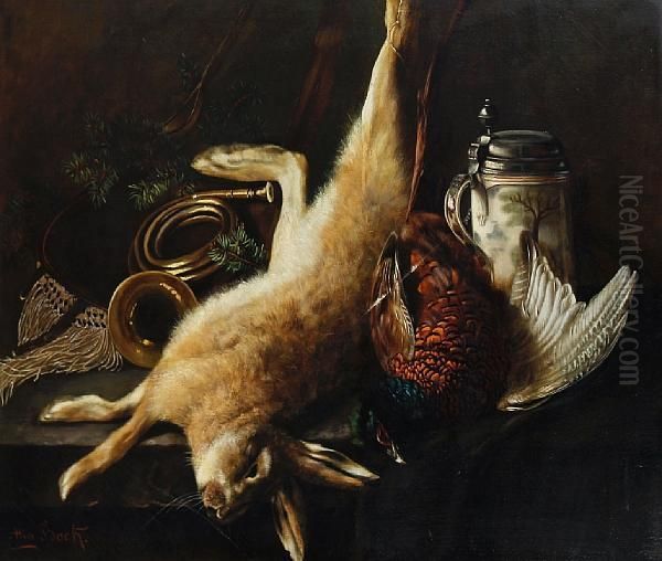 Still Life With Game Oil Painting by Alice Bock