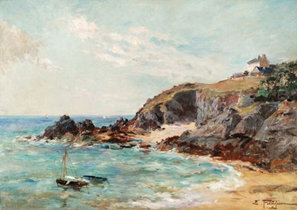 Bretonische Kuste Oil Painting by Edmond Marie Petitjean