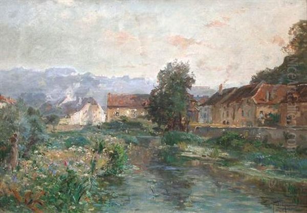 Paysage Oil Painting by Edmond Marie Petitjean