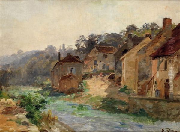 Paysage Oil Painting by Edmond Marie Petitjean