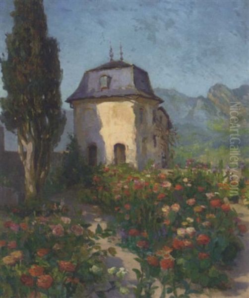 Le Beau Jardin Oil Painting by Edmond Marie Petitjean