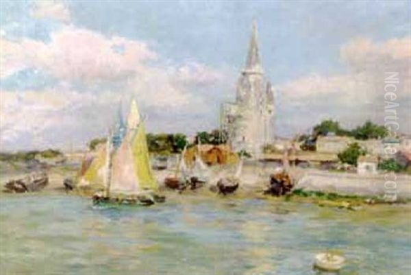 La Rochelle Oil Painting by Edmond Marie Petitjean