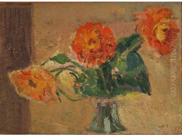 Fleurs Dans Un Vase Oil Painting by Hippolyte Petitjean