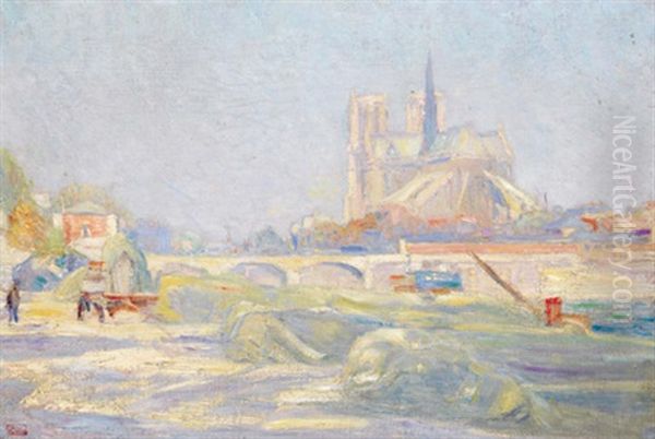 Notre Dame De Paris Oil Painting by Hippolyte Petitjean