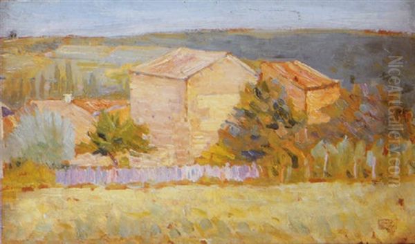 Maison Dans Un Paysage De Campagne Oil Painting by Hippolyte Petitjean