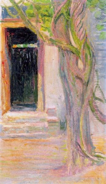 Porte Avec Arbres Oil Painting by Hippolyte Petitjean