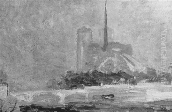 Notre-dame, Effet De Brume Oil Painting by Hippolyte Petitjean