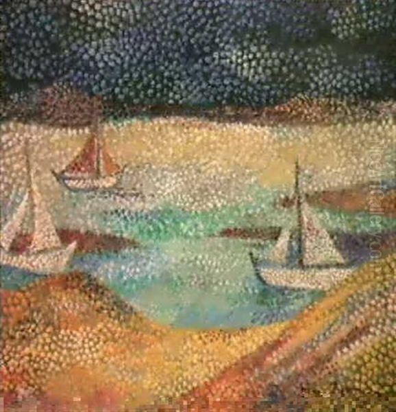 The Little Sailboats Oil Painting by Hippolyte Petitjean