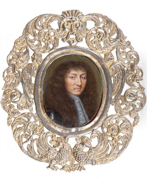 Portrait Du Roi Louis Xiv Oil Painting by Jean Petitot the Elder