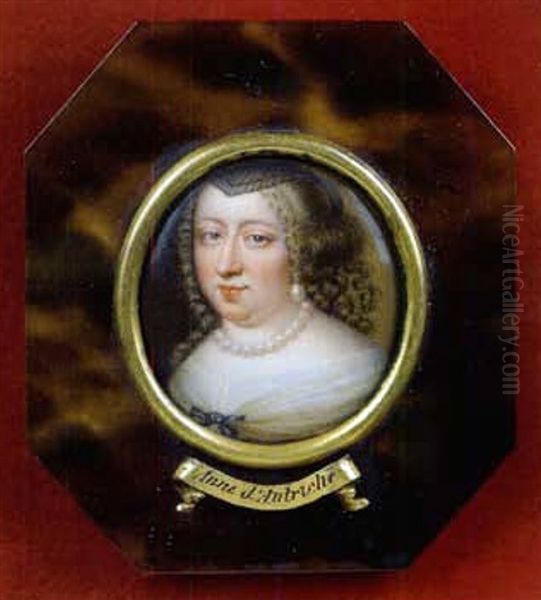 Portrait Der Anna Von Osterreich, Konigin Von Frankreich Oil Painting by Jean Petitot the Elder