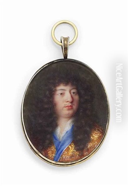 Philippe I (1640-1701), Duc D'orleans, In Blue-bordered Embroidered Gold Cloak Oil Painting by Jean Petitot the Younger