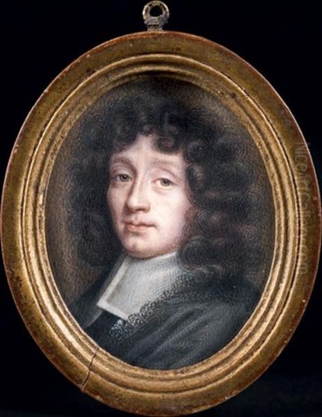 Portrait De Jean-baptiste Colbert De Torcy, En Buste De Trois-quarts, Legerement Vers La Gauche En Costume De Chancelier Oil Painting by Jean Petitot the Younger