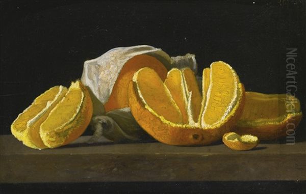 Still Life-oranges Oil Painting by John Frederick Peto