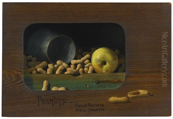 Peanuts-fresh Roasted, Well Toasted Oil Painting by John Frederick Peto