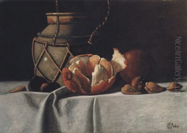 Ginger Jar And Oranges Oil Painting by John Frederick Peto