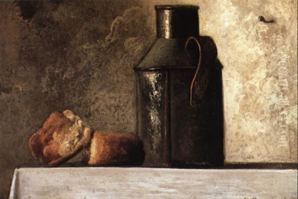 Milk Can And Biscuits Oil Painting by John Frederick Peto