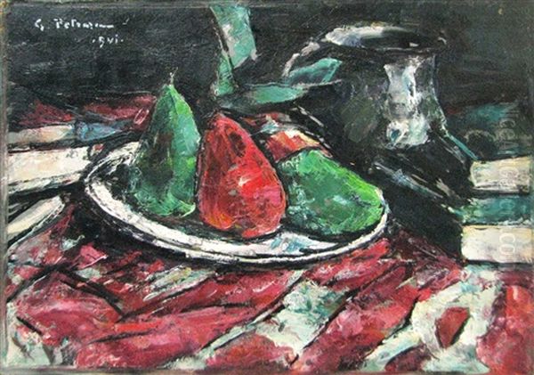 Still Life With Fruit Oil Painting by Gheorghe Petrascu