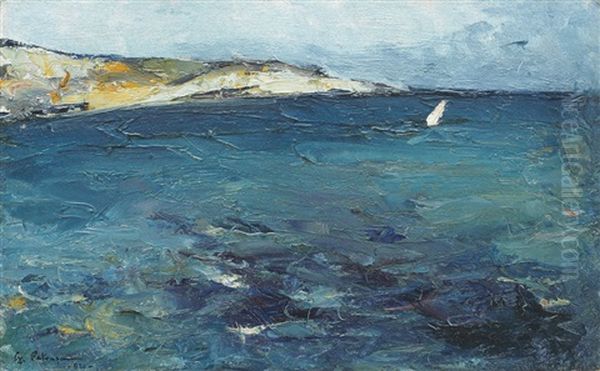 Sea At Kavarna Oil Painting by Gheorghe Petrascu