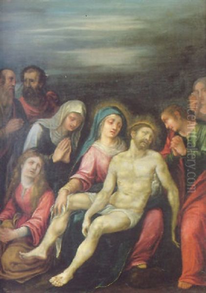 The Pieta Oil Painting by Astolfo Petrazzi