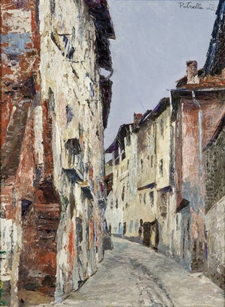 Strada Di Pinerolo Oil Painting by Vittorio Petrella Da Bologna