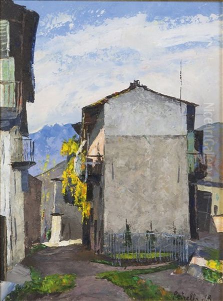 Balconi Fioriti Oil Painting by Vittorio Petrella Da Bologna