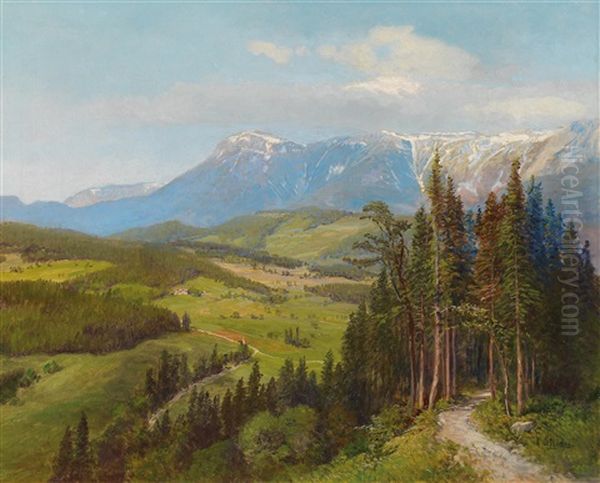 View Of The Rax Region Oil Painting by Konrad Petrides