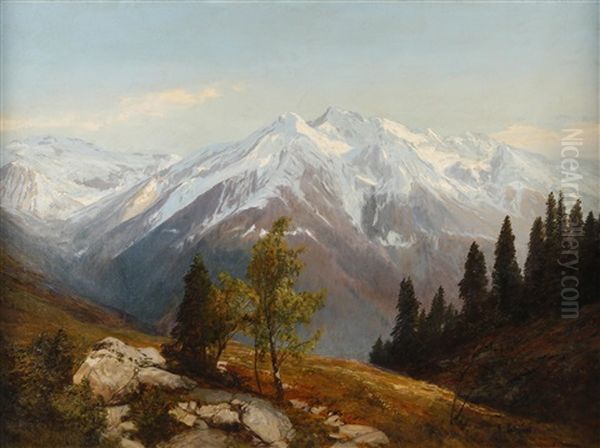 Karwendel Oil Painting by Konrad Petrides