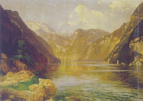 Am Konigssee Oil Painting by Konrad Petrides