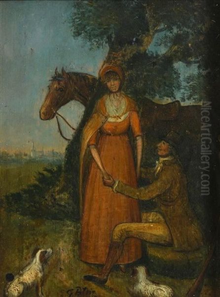 The Proposal Oil Painting by George Petrie