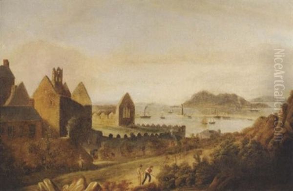 A View Of Howth, Dublin Oil Painting by George Petrie