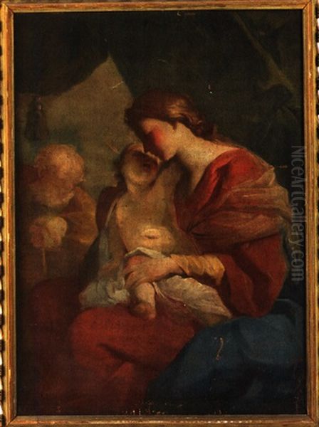 Madonna Mit Kind Und Hl. Josef Oil Painting by Giuseppe Antonio Petrini