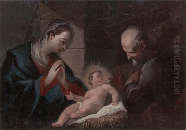 The Holy Family Oil Painting by Giuseppe Antonio Petrini